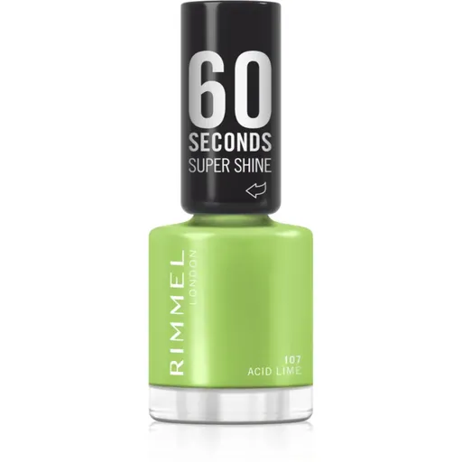 Rimmel 60 Seconds Super Shine lac de unghii culoare 107 Acid Lime 8 ml