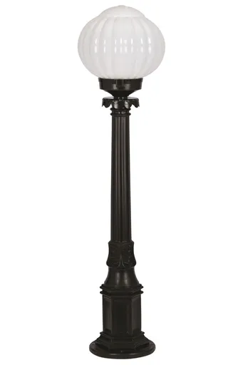 Lampadar de exterior, Opviq, 685AVN1247, Alb/Negru