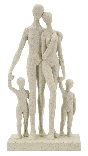 Figurina /sculptura decorativa Stons Family, Mauro Ferretti, 16x8x30.5 cm, polirasina, crem