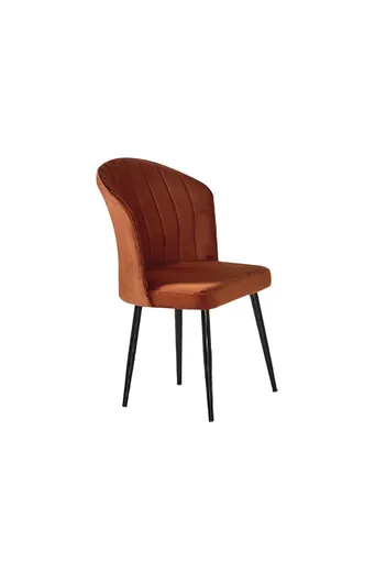 Set de scaune de sufragerie Rubi Orange and Black,2 bucăți, portocaliu