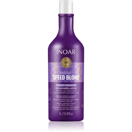 INOAR Absolut Speed Blond balsam pentru păr blond neutralizeaza tonurile de galben 1000 ml