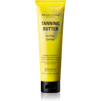 Makeup Revolution Beauty Tanning Butter unt pentru corp, hranitor cu efect autobronzant culoare Ultra Dark 150 ml