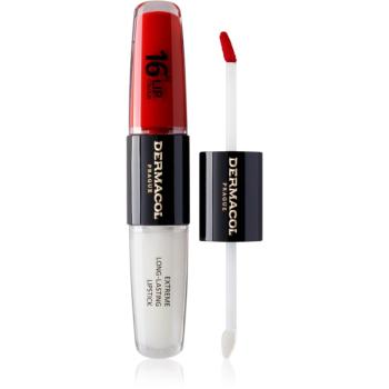 Dermacol 16H Lip Colour ruj rezistent si luciu de buze. culoare 04 Revenge Red 2x4 ml