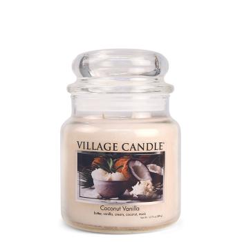 Village Candle Lumânare parfumată în sticla Coconut Vanilla 389 g