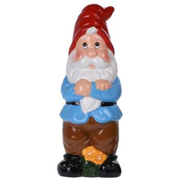 Pitic de grădină cu căciulă roșie, 30 cm, roșu
