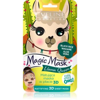 Eveline Cosmetics Magic Mask Lama Queen mască normalizatoare - matifiantă 3D 1 buc