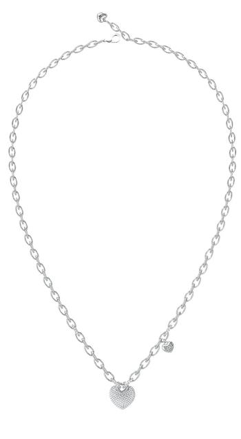 Guess Colier din oțel cu inimi Crazy In Love JUBN05212JWRHT/U