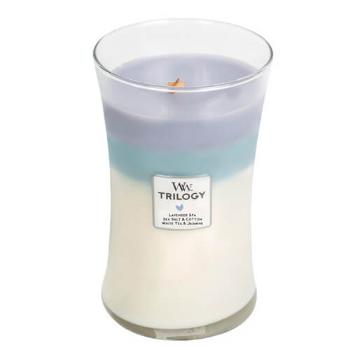 WoodWick Lumânare parfumată vază mare Trilogy Calming Retreat 609,5 g