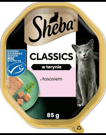 SHEBA Classics hrana umeda pentru pisici, pate cu somon 22 x 85 g