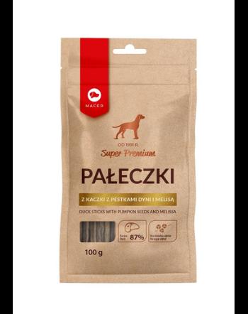 MACED Super Premium Batoane de rata cu seminte de dovleac si lamaie pentru caini 100 g