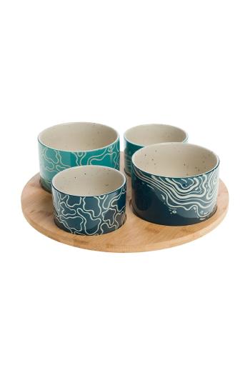 home & lifestyle tálalótálak készlete csészealjjal 12 x 30 x 30 cm 4 db