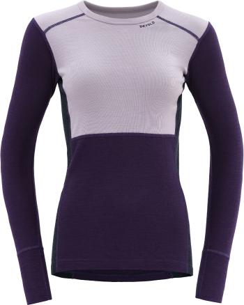 Devold Lauparen Merino 190 Shirt Woman Orchid/Lilac/Ink XS Termikus fehérnemű