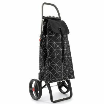 Geantă de cumpărături Rolser I-Max 2 Logic RSG peroți, alb și negru, alb