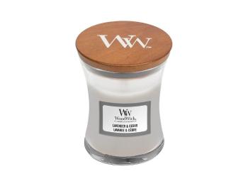 WoodWick Lumânare parfumată în vază Lavender & Cedar 85 g