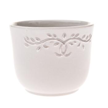 Keramický obal na kvetináč Ramillete biela, 12 x 10 cm