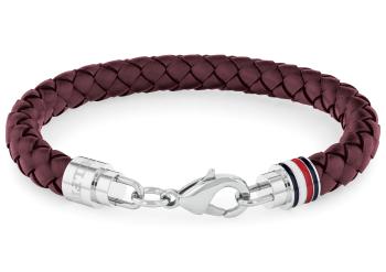 Tommy Hilfiger Brățară elegantă pentru bărbați din piele roșie 2790547