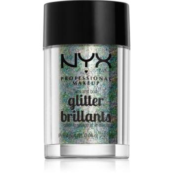 NYX Professional Makeup Face & Body Glitter Brillants sclipici pentru față și corp culoare 06 Crystal 2.5 g