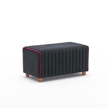 Taburet Mabel Pouf negru, antracit