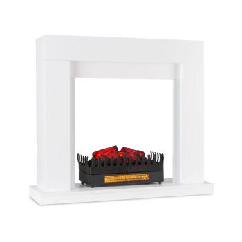 Klarstein Studio Frame, construcție șemineu, Kamini FX, insert pentru șemineu, 2000 W, MDF, alb