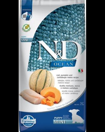 FARMINA N&amp;D Ocean Sac hrana pentru catei talie mica, cu cod, dovleac si pepene galben - 7 kg