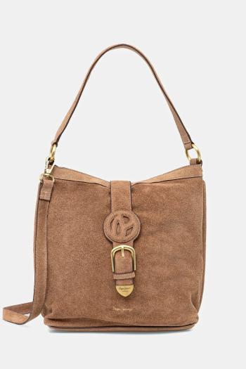 Semišová kabelka Pepe Jeans CASSIDY SUEDE hnedá farba, PL031654
