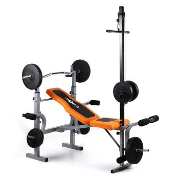 KLARFIT Ultimate Gym 3500 Kraftstation bancă răsuci brațul latissimus / picior