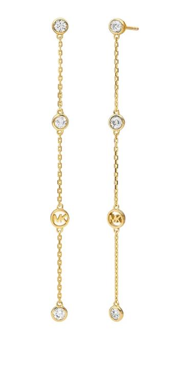 Michael Kors Cercei lungi placați cu aur cu zircon cubic MKC1717CZ710