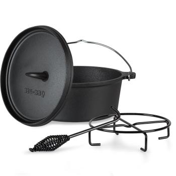 Klarstein Galloway, oală din fontă,  4.5 oală barbecue, fontă, dimensiune S/4.5 qt/3,1 l