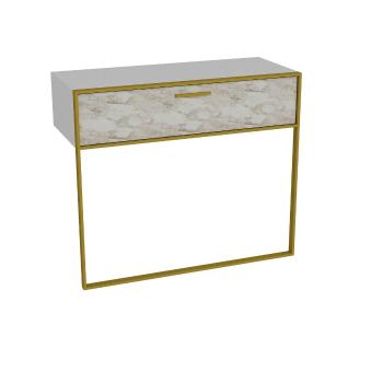 Masă decorativă Polka White, alb