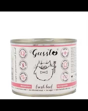 GUSSTO Cat Fresh Beef CARNE PROASPĂTĂ DE VITĂ 200 g