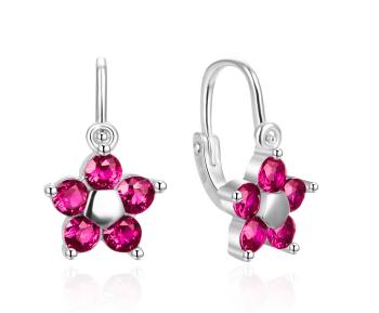Agato Cercei florali pentru fete din argint cu zircon AGT-ED001BF