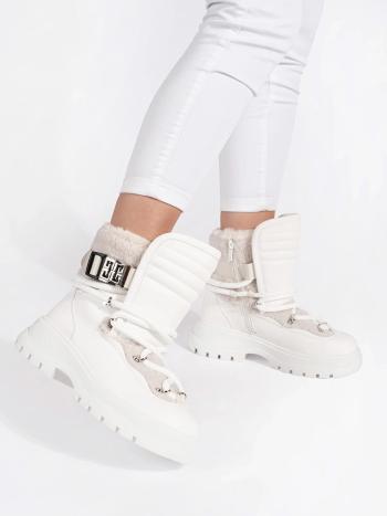 Snowshoes confortabile pentru femei cu platformă albă