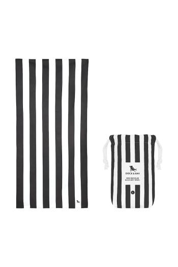 Rýchloschnúci plážový uterák Dock & Bay Kamari Charcoal 160 x 90 cm šedá farba