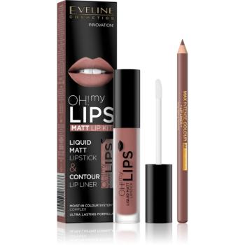 Eveline Cosmetics OH! my LIPS Matt set îngrijire buze 02 Milky Chocolate 2 buc