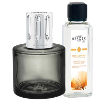 Maison Berger Paris Set cadou lampă catalitică Aroma Energy gri + reumplere loțiune tonică proaspăt 250 ml