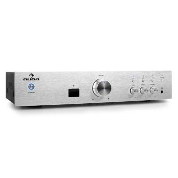 Auna AV2-CD508BT amplificator HiFi argintiu, AUX, bluetooth