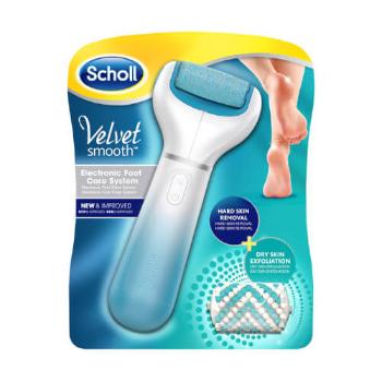 Scholl Pilă electrică pentru călcâie Velvet Smooth și cap rotativ mediu dur cu minerale marine