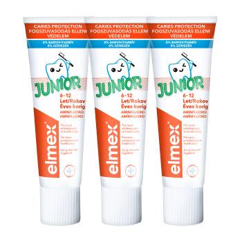 Elmex Pasta de dinți pentru copii Junior Trio 3 x 75 ml