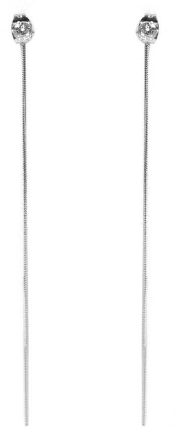 Vuch Cercei fashion din oțel cu cristal transparent Bowy Silver
