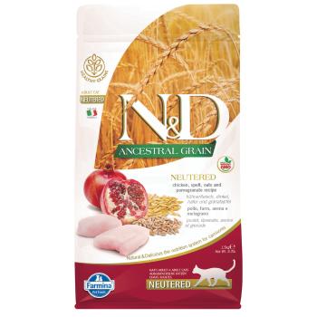1,5kg N&D Ancestral Grain Neutered csirke & gránátalma nedves macskatáp