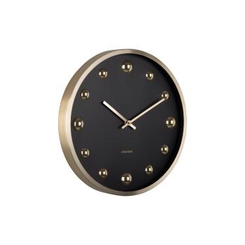 Karlsson 5971BK design ceas de perete negru, diametru 35 cm