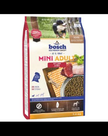 BOSCH Mini Adult Hrana uscata caini adulti de talie mica, cu miel si orez 3 kg