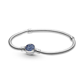 Pandora Brățară din argint cu zirconi albastre Moments 599288C01 16 cm