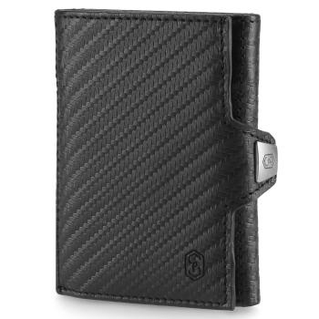 Slimpuro TRYO Slim Wallet 5 carduri pentru monede, 9,2 x 2,2 x 7,5 cm (L x Î x l), protecție RFID