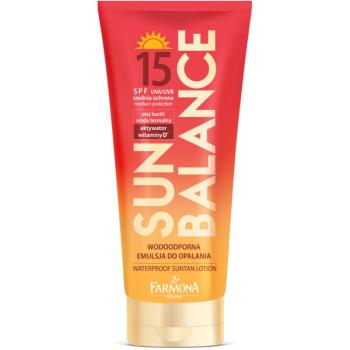 Farmona Sun Balance lapte de corp pentru soare rezistent la apa SPF 15 150 ml