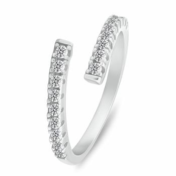 Brilio Silver Inel deschis decent din argint cu zircon cubic RI144W 55 mm
