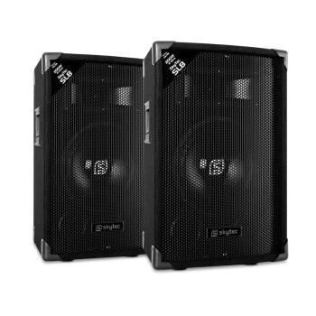 Skytec SL8, pereche de difuzoare pasive, 8" woofer, 200 W max./400 W, performanță ridicată, 2 căi bassreflex