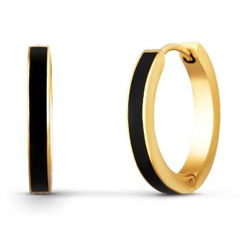Vuch Cercei rotunzi placați cu aur Gold Black Sara