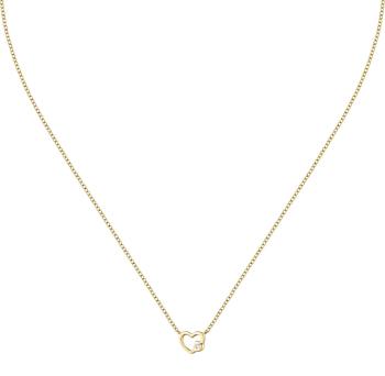 La Petite Story Colier placat cu aur cu inimă Silver LPS10AWV03