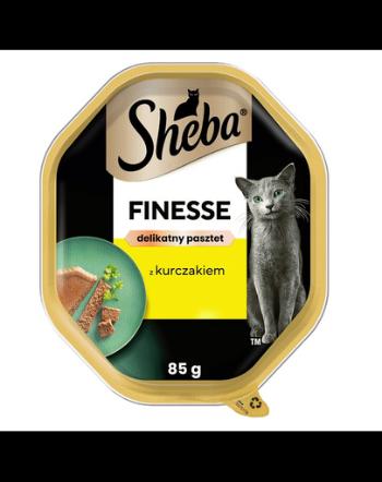 SHEBA Finesse pate cu pui pentru pisica, tava 85 g